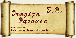 Dragija Marović vizit kartica